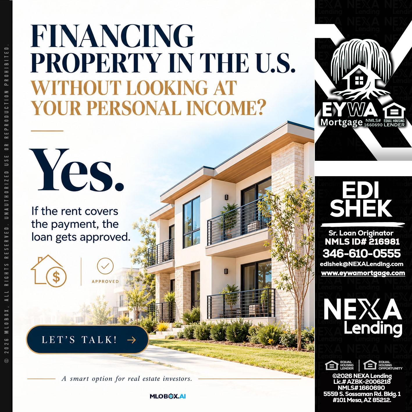 FINANCING - Edi Shek -Loan Originator