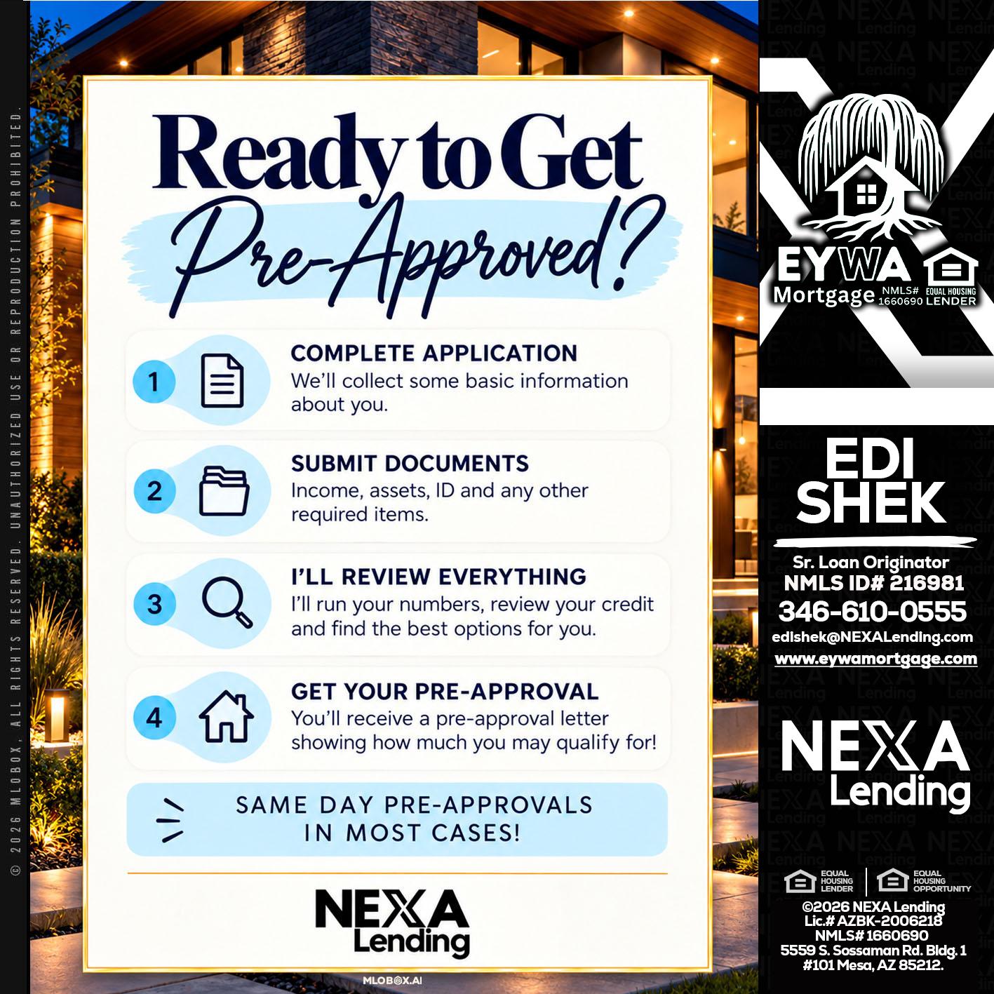 ready to get - Edi Shek -Loan Originator