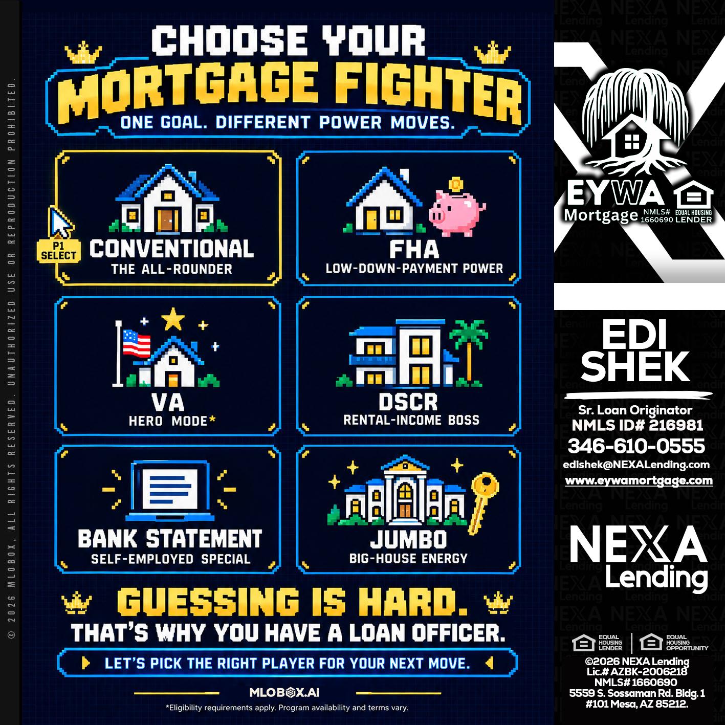CHOOSE YOUR MORTGAGE - Edi Shek -Loan Originator